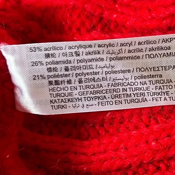 Long Oversized Red Sweater Cardigan - Picture 5 of 5